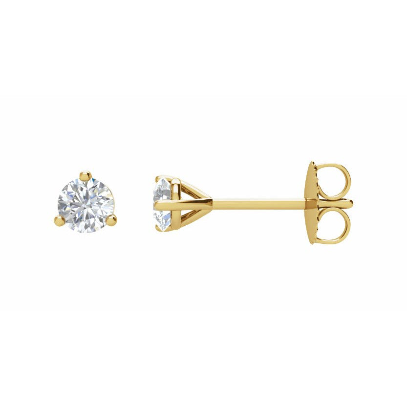 14K Yellow 1/5 CTW Diamond Stud Earrings