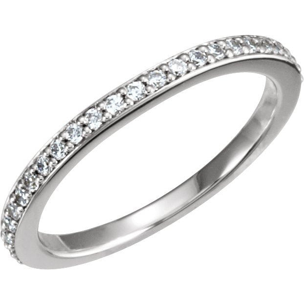 14K White 1/4 CTW Diamond Band