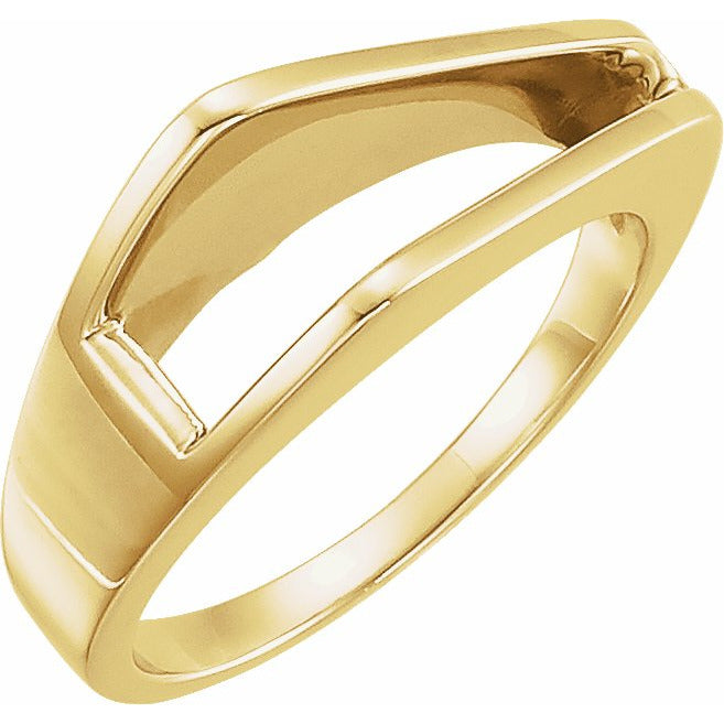 14K Yellow Negative Space Ring