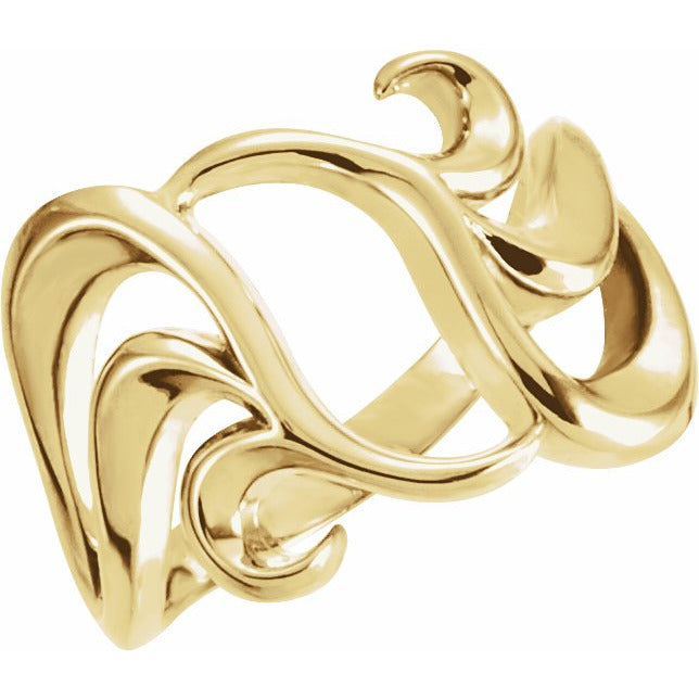 14K Yellow Freeform Ring
