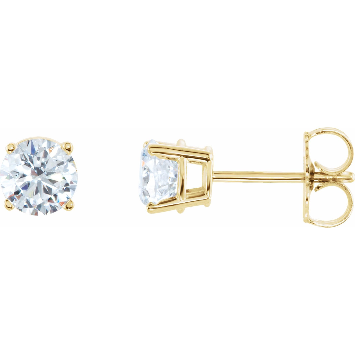 14K Yellow 1 CTW Diamond Earrings