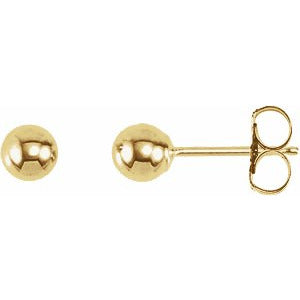 14K Yellow 4 mm Ball Earrings
