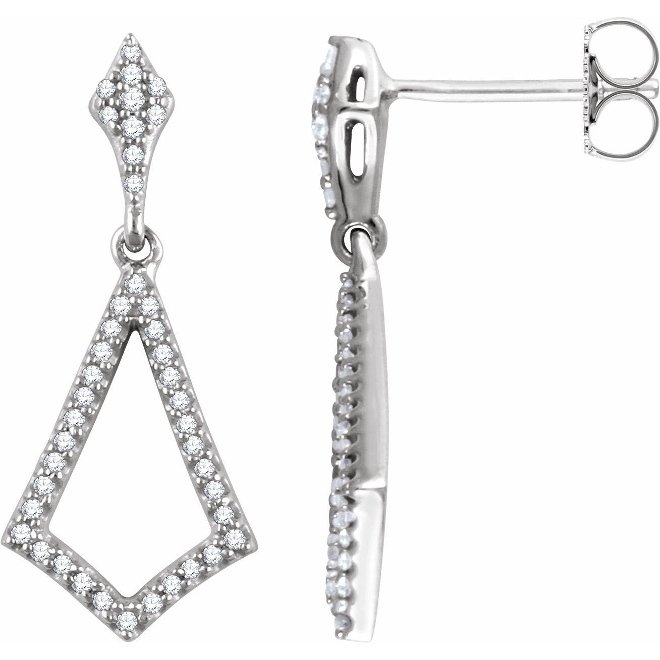 14K White 1/4 CTW Diamond Earrings