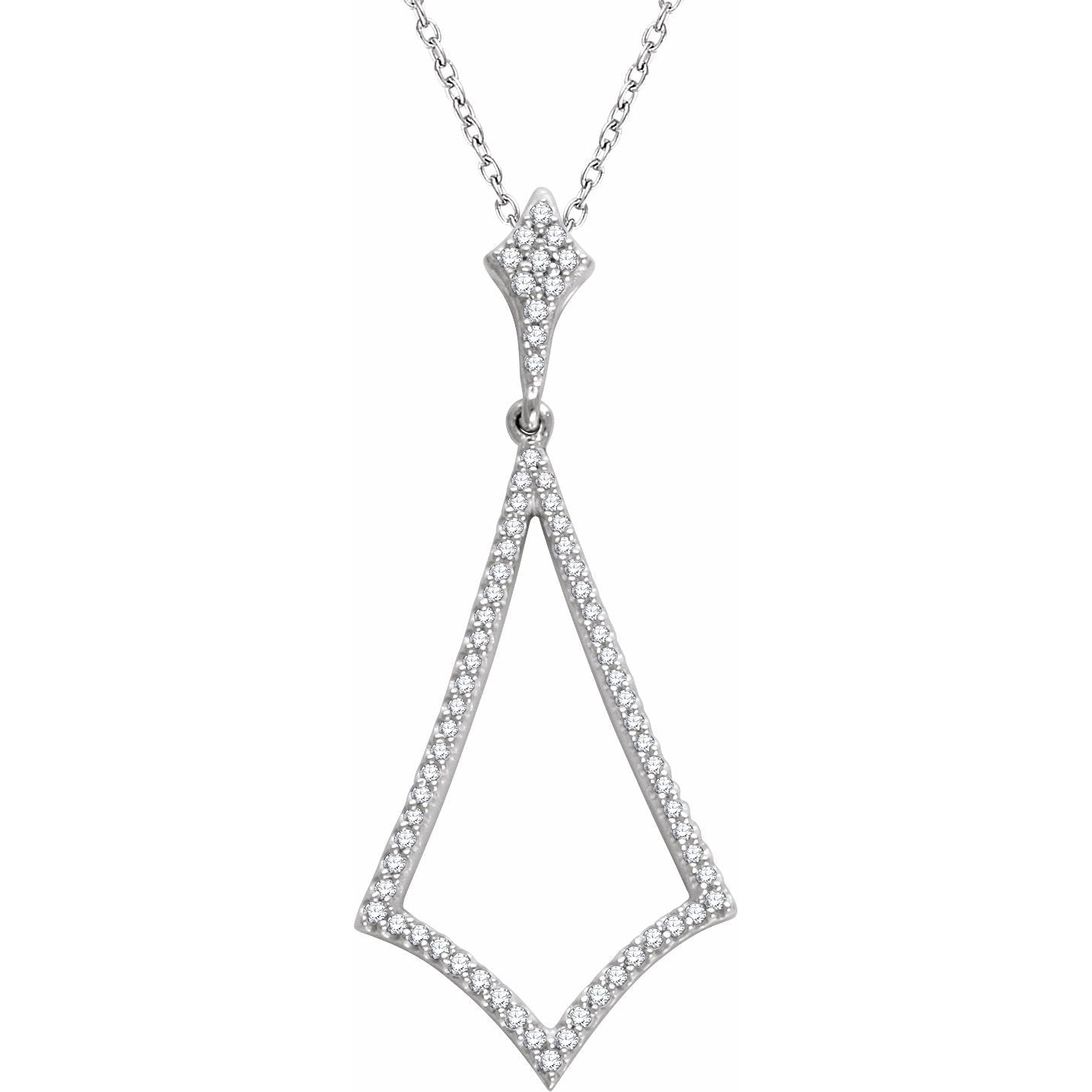 14K White 1/4 CTW Diamond 18 Necklace