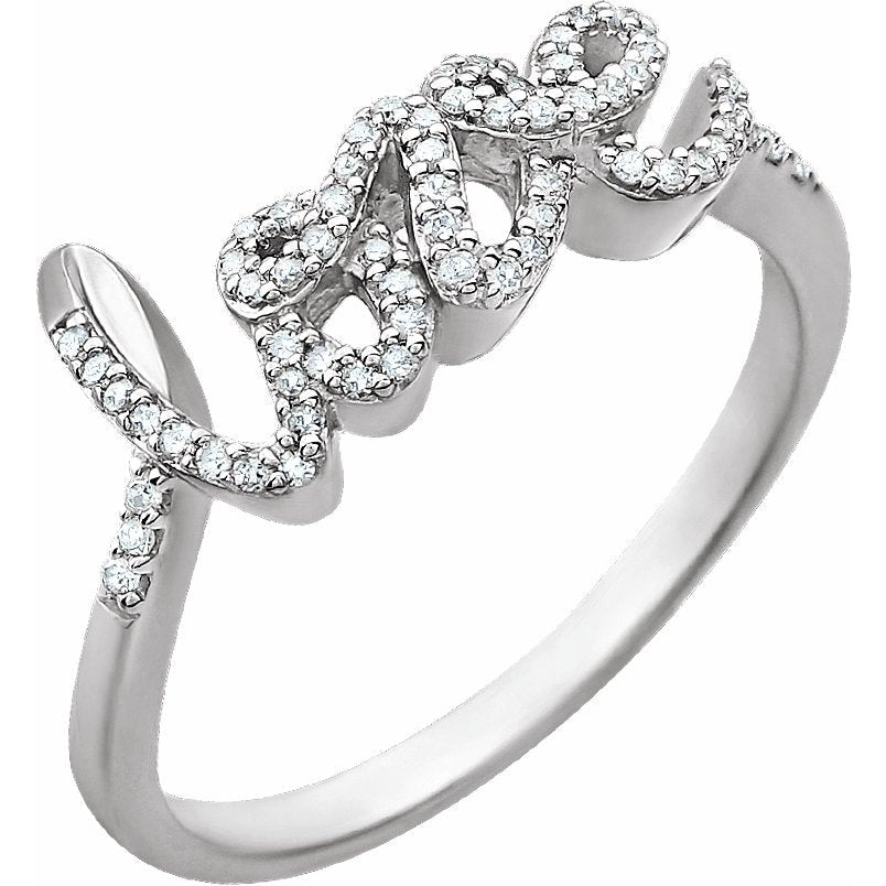 14K White 1/6 CTW Diamond Ring