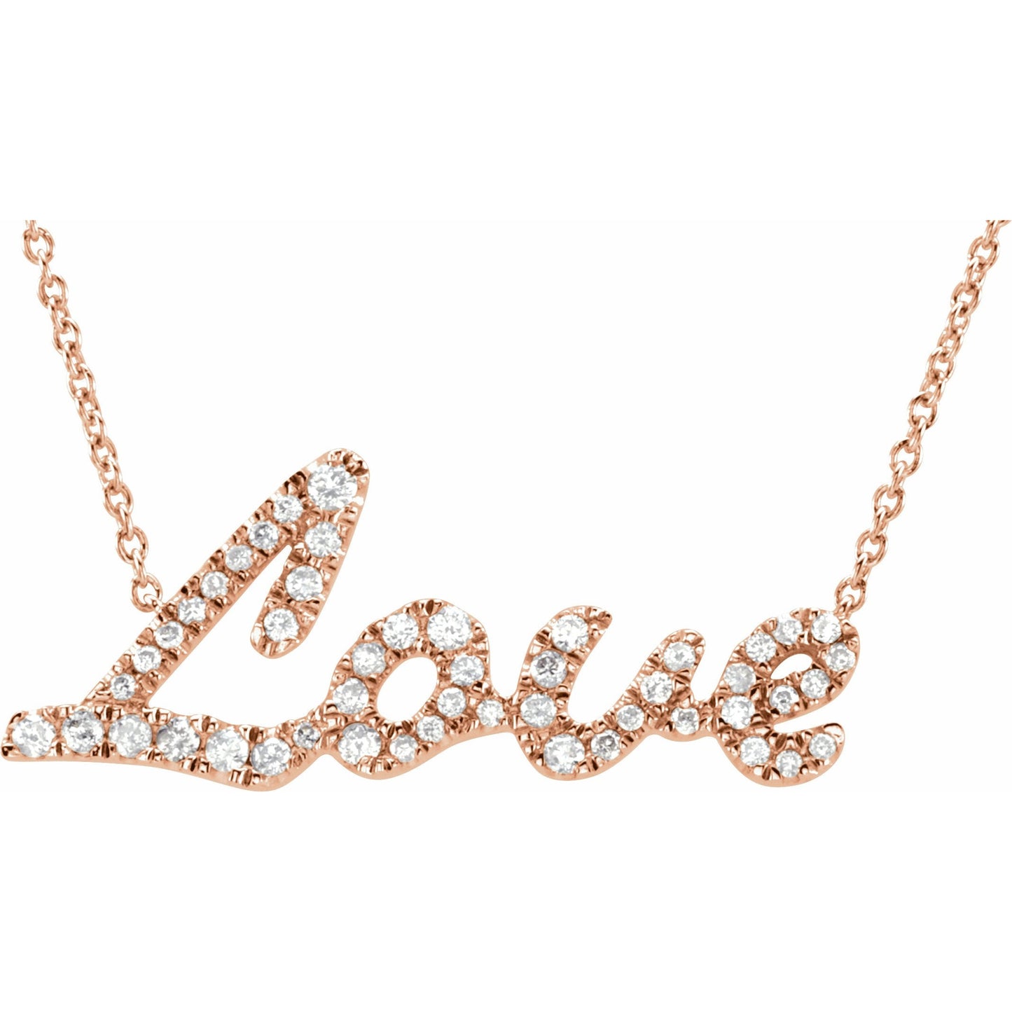 14K Rose 1/4 CTW Diamond 18 Necklace