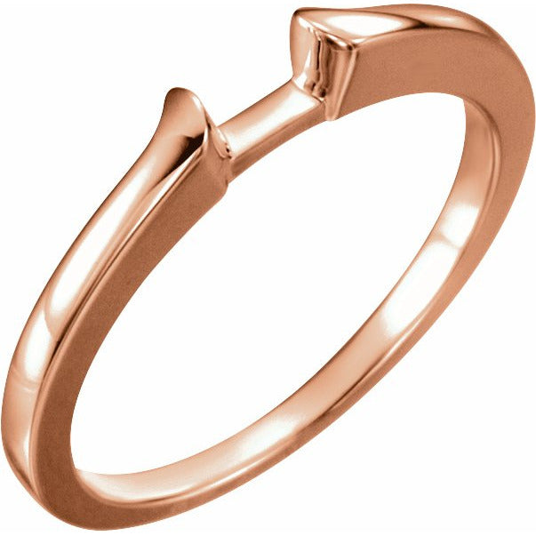 14K Rose Band for 4.6 mm Round Ring