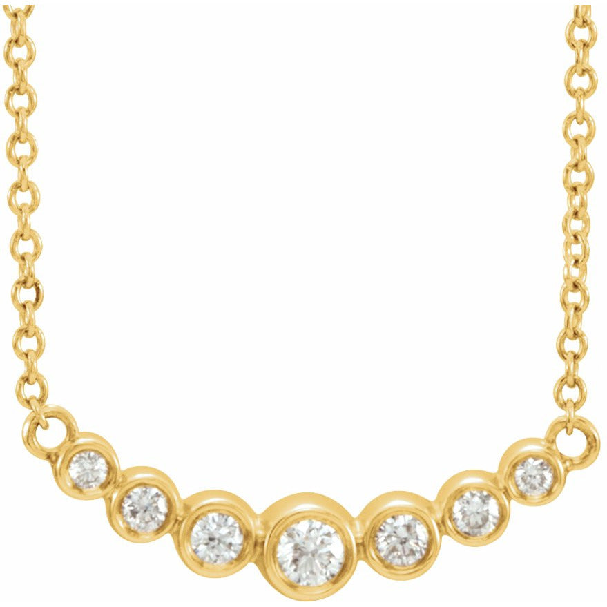 14K Yellow 1/5 CTW Diamond 16-18 Necklace