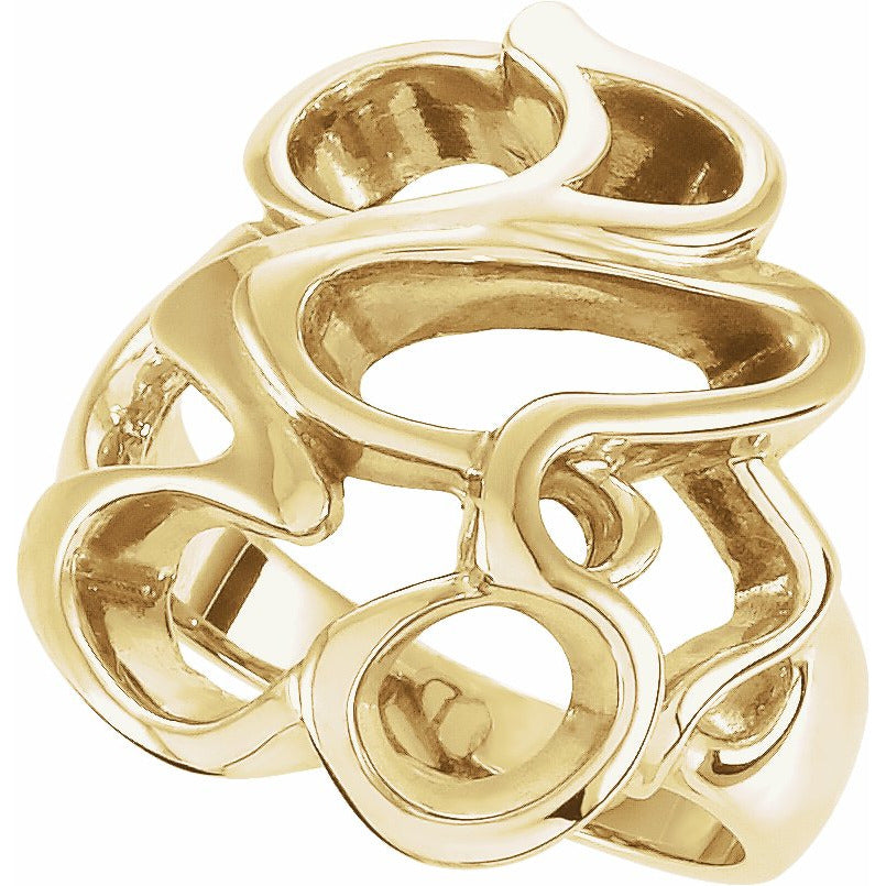 14K Yellow Freeform Ring