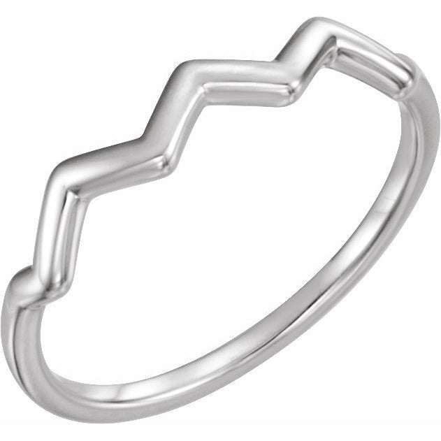 14K White Stackable Ring