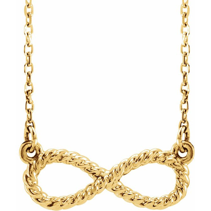 14K Yellow Rope Infinity-Inspired 18 Necklace