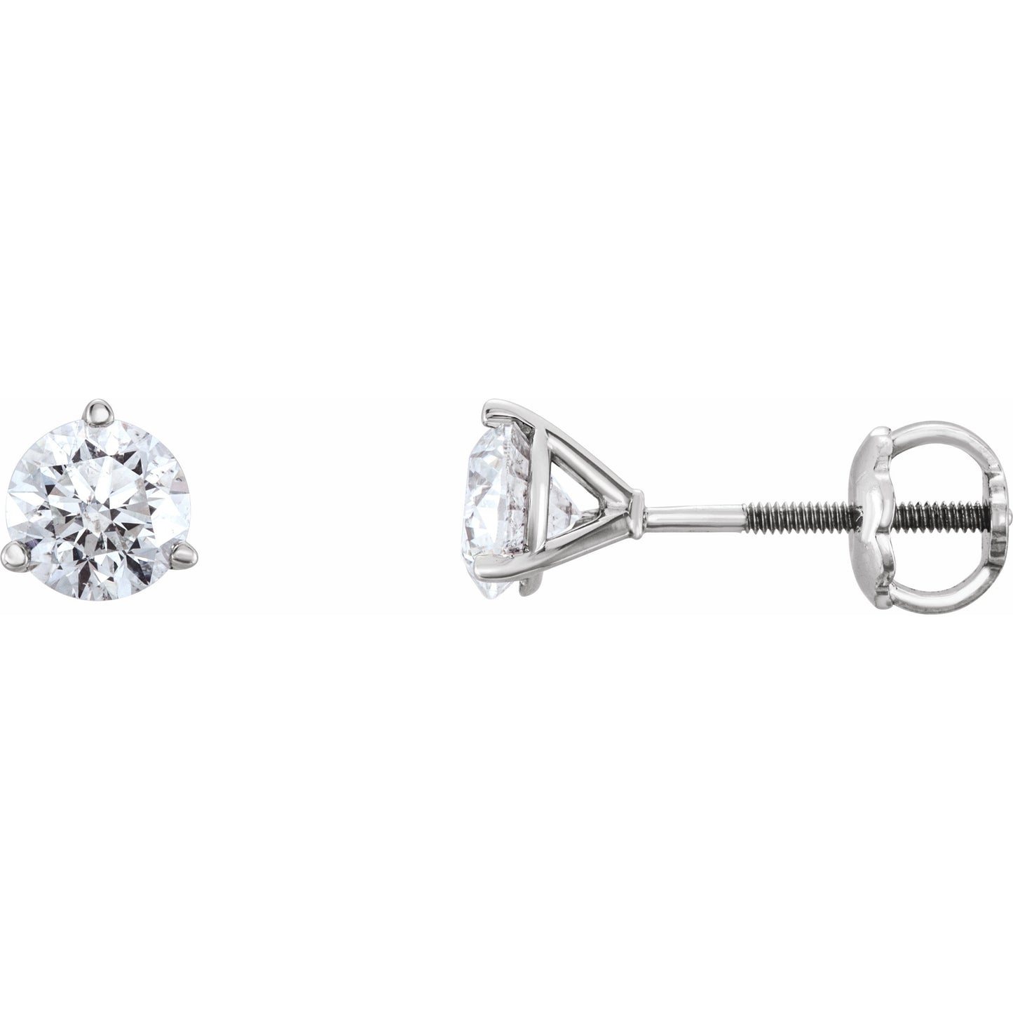 14K White 1/3 CTW Diamond Earrings