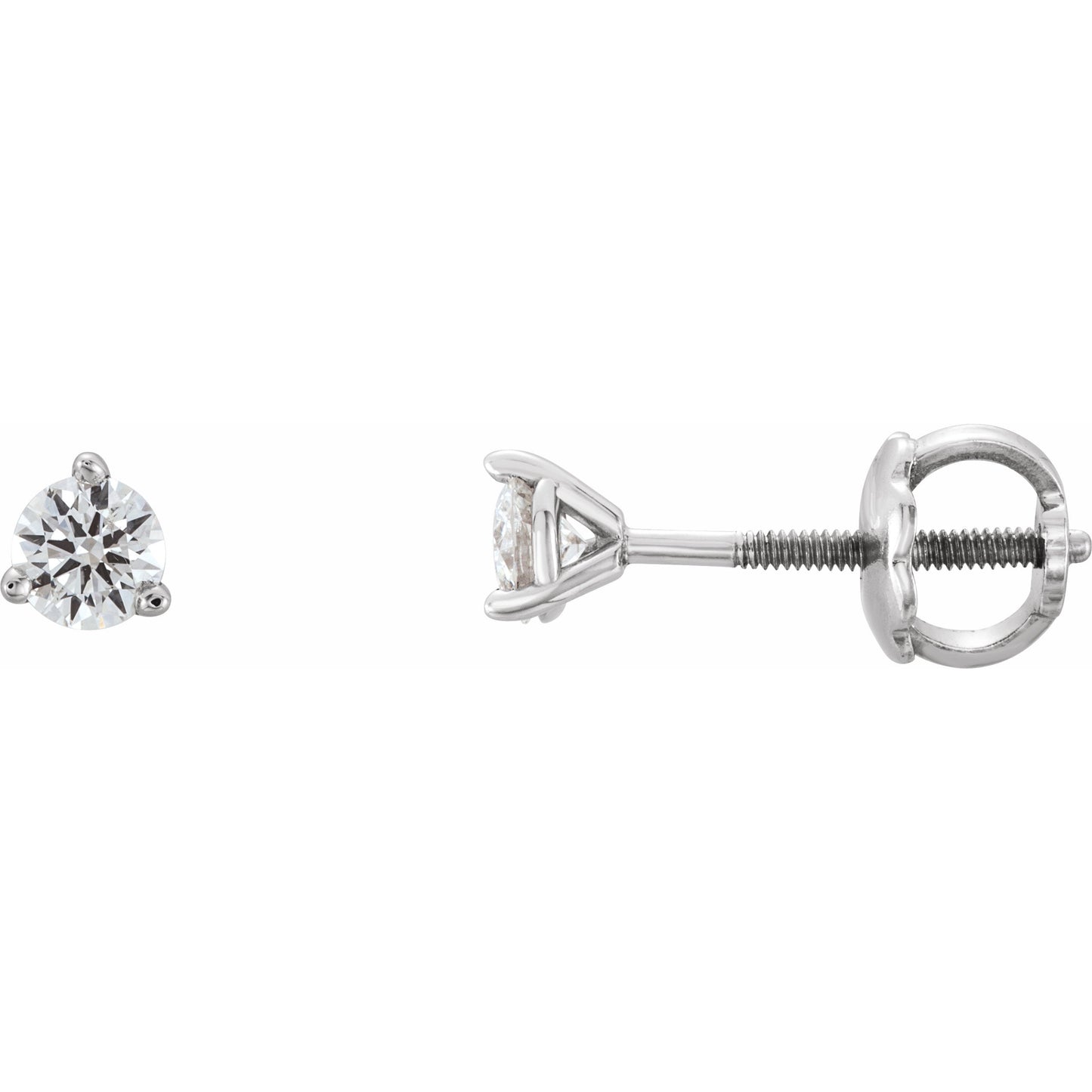14K White 1/5 CTW Diamond Earrings