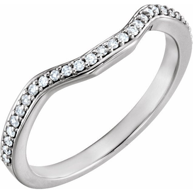 14K White 1/6 CTW Diamond Band