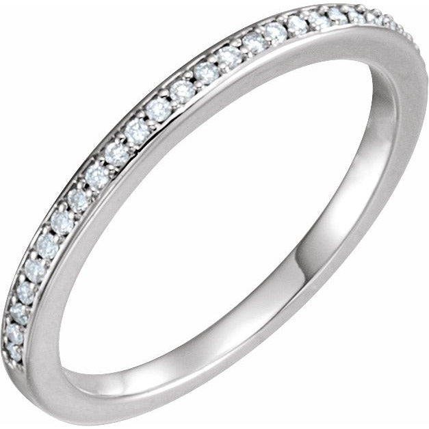 14K White 1/8 CTW Diamond Band