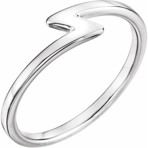 14K White Stackable Ring