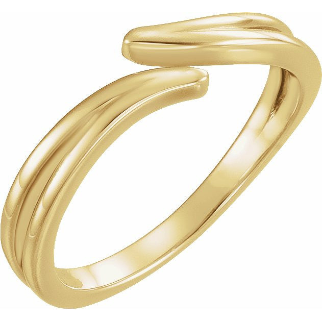 14K Yellow Bypass Ring