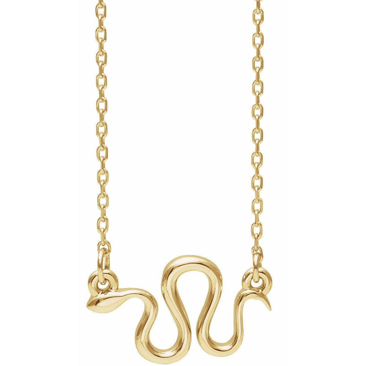 14K Yellow Snake 16-18 Necklace