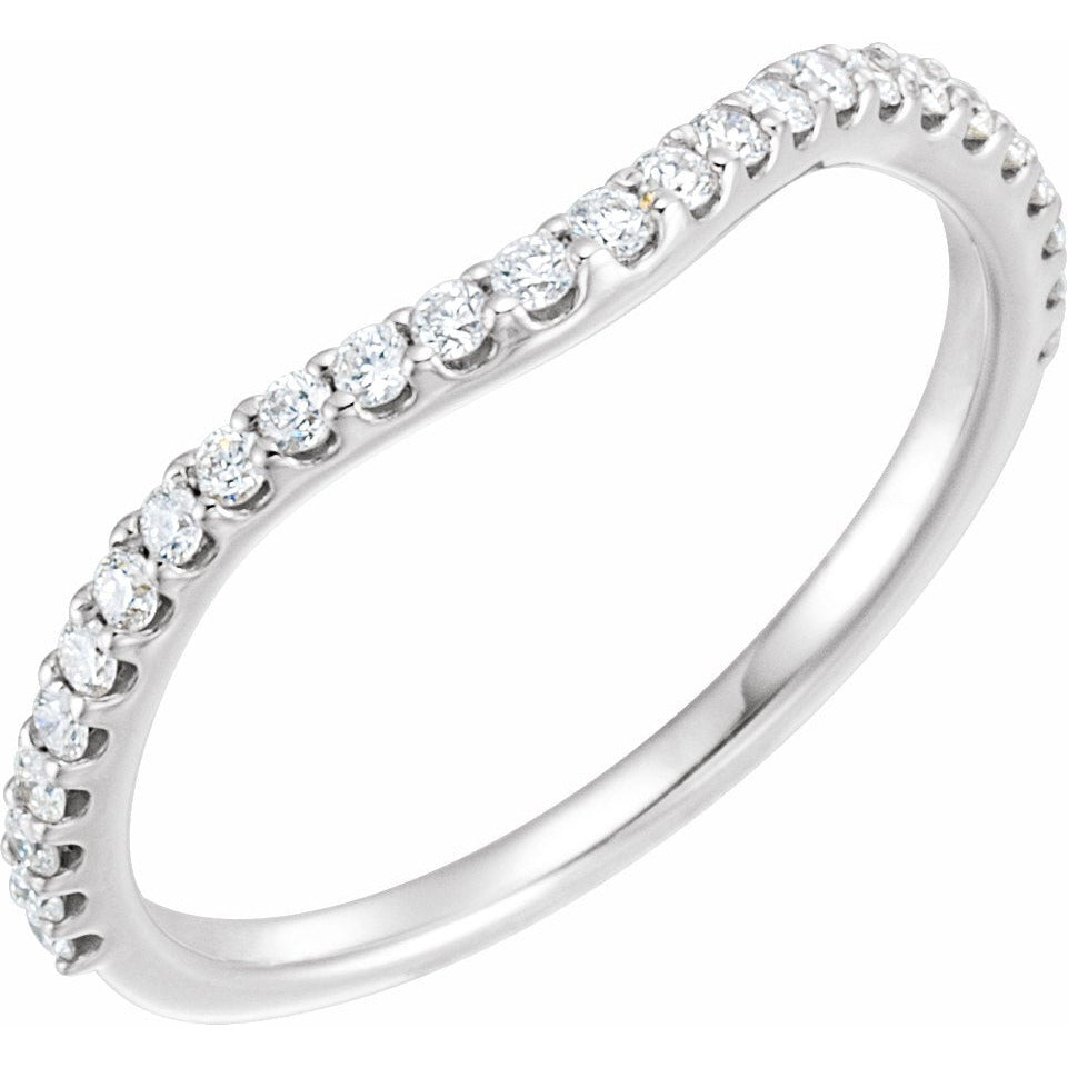 14K White 1/5 CTW Diamond Matching Band