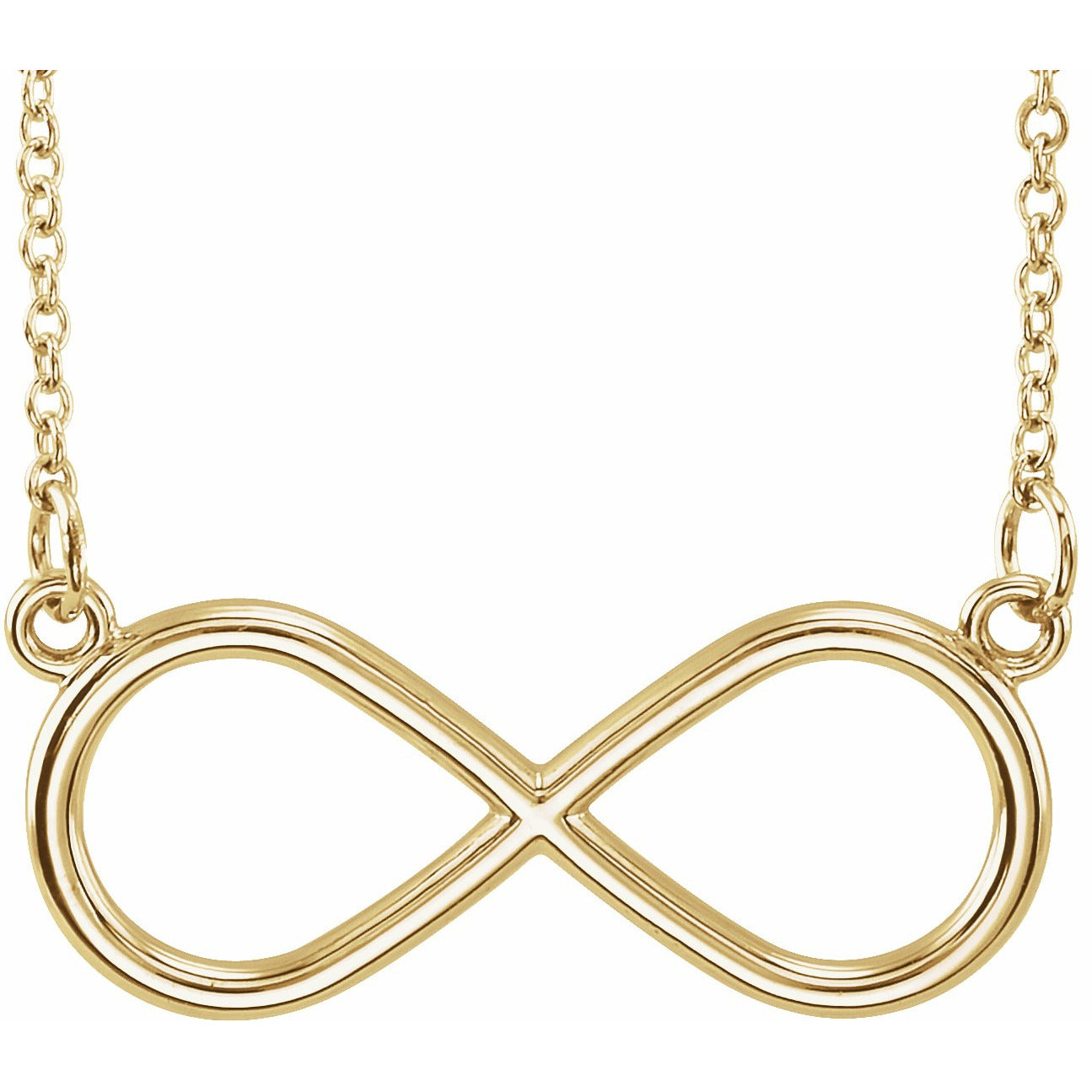 14K Yellow Infinity-Inspired 18 Necklace