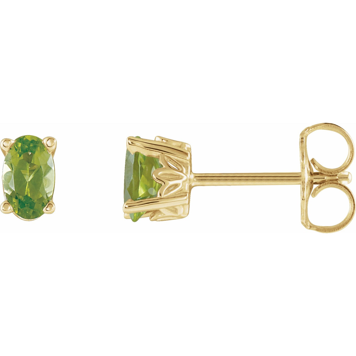 14K Yellow Peridot Earrings