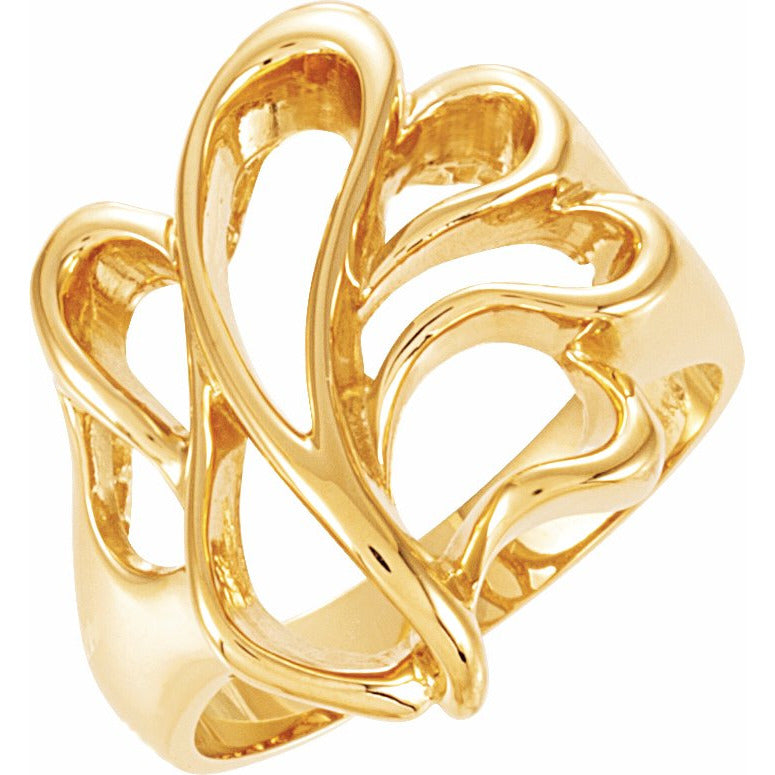 14K Yellow Freeform Ring