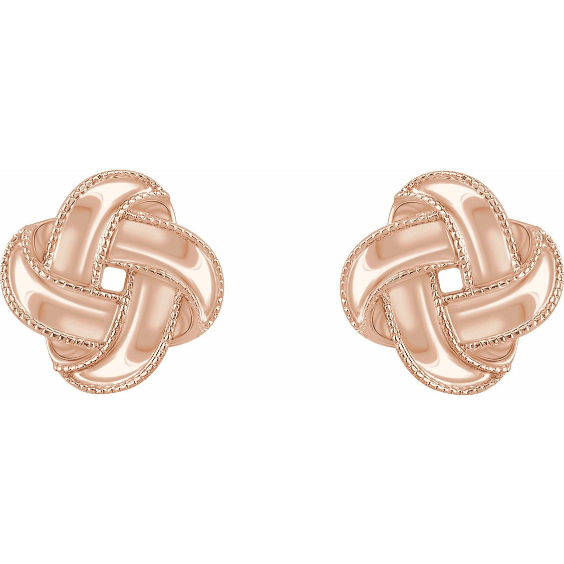 14K Rose Knot Earrings
