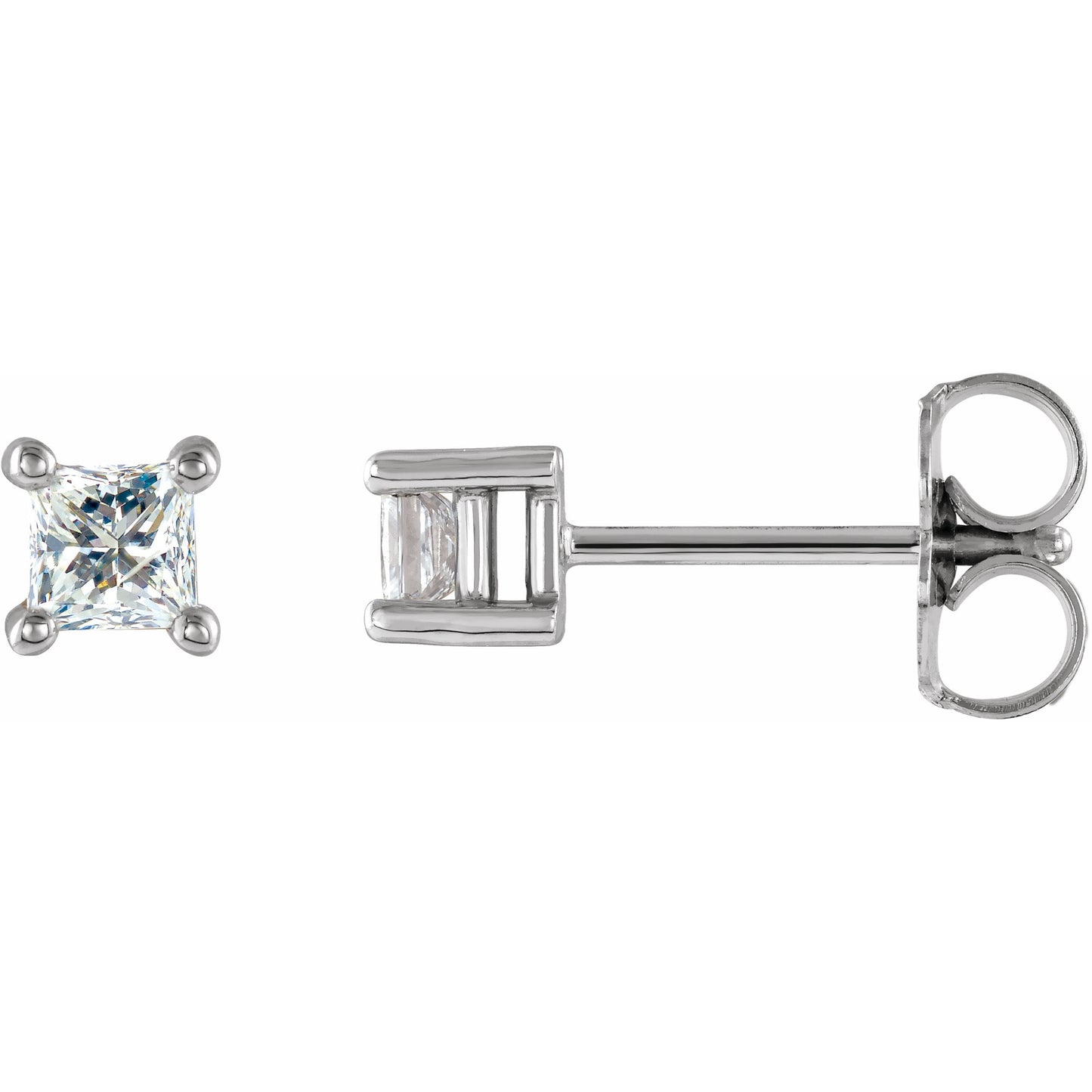 14K White 1/5 CTW Diamond Earrings