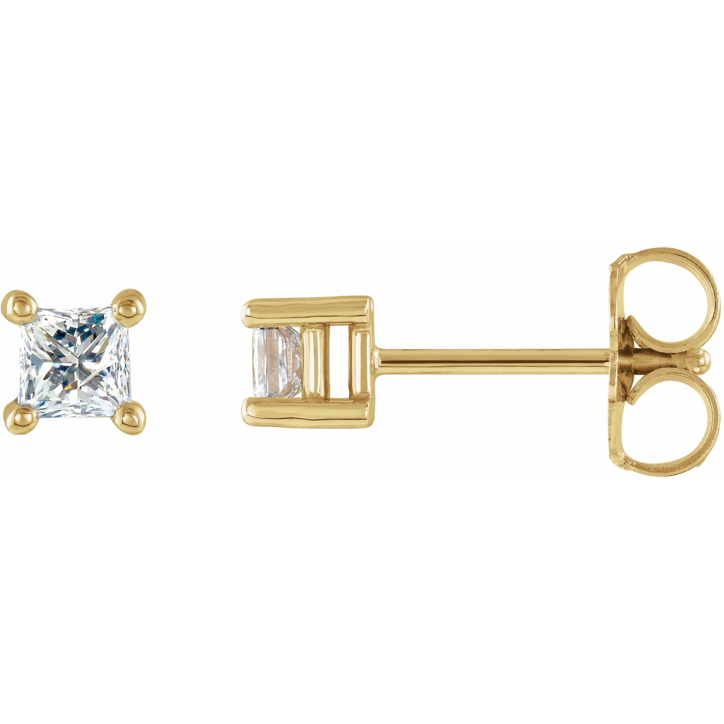 14K Yellow 1/5 CTW Diamond Earrings