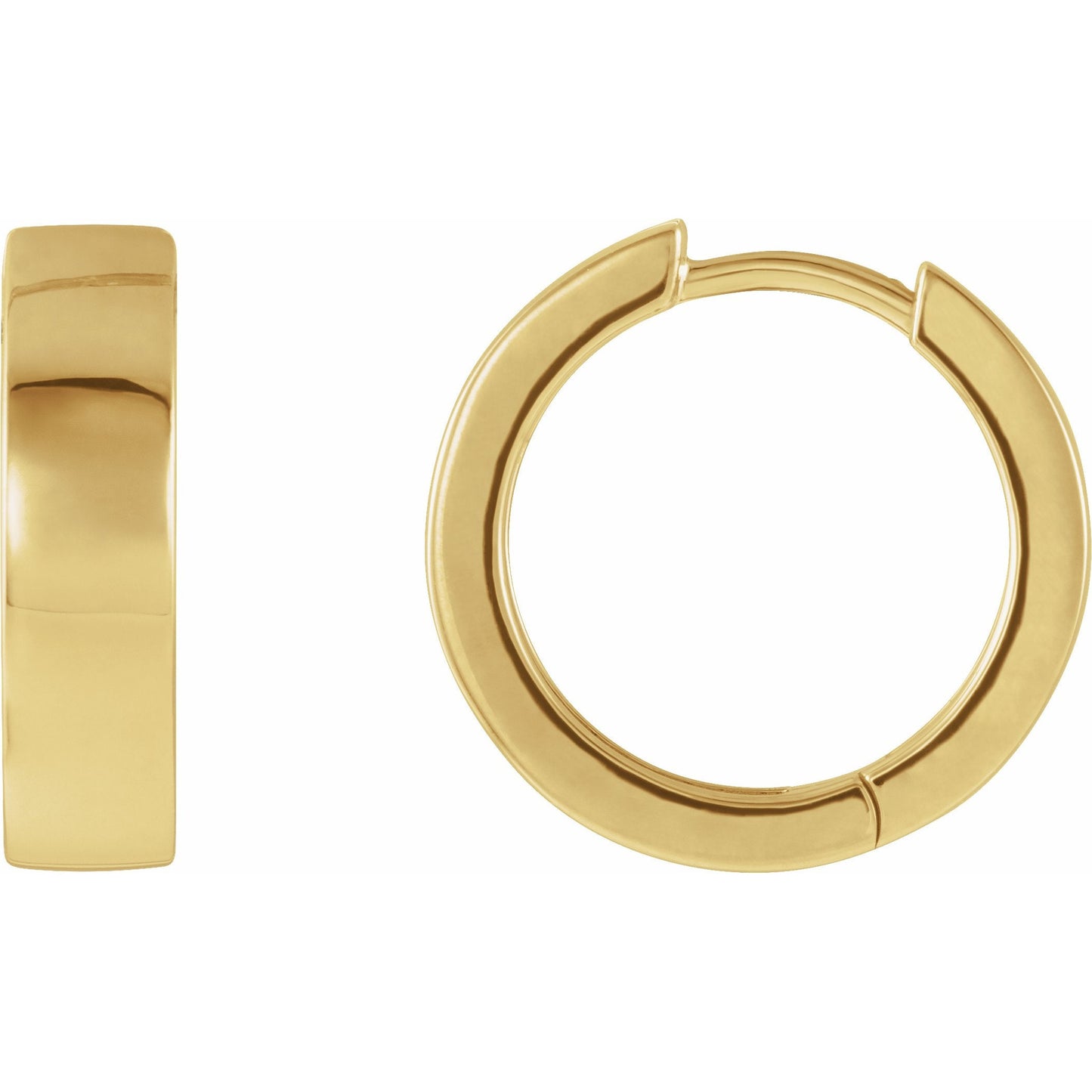 14K Yellow Hinged Earrings