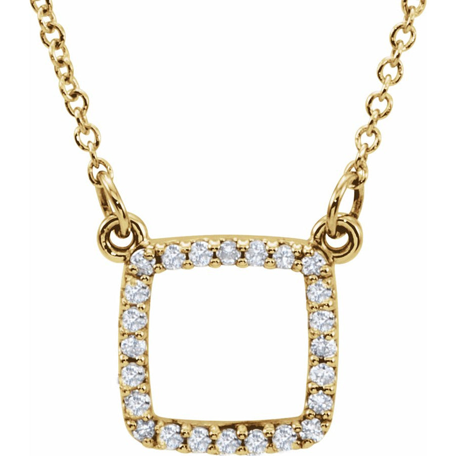14K Yellow 1/10 CTW Diamond 16 Necklace