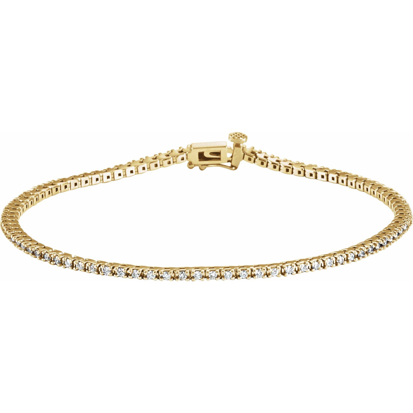 14K Yellow 7/8 CTW Diamond Line 7 1/4 Bracelet