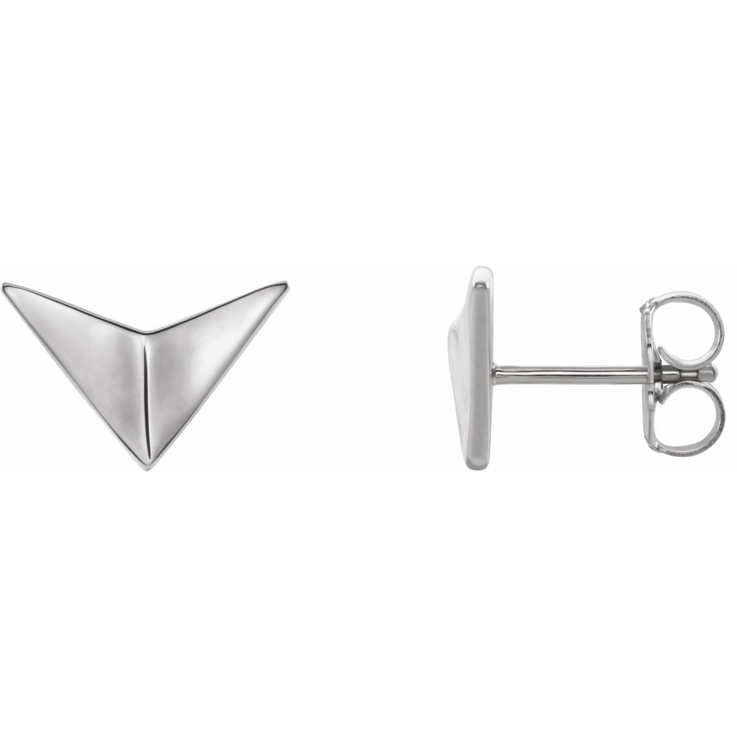 Platinum Geometric Earrings
