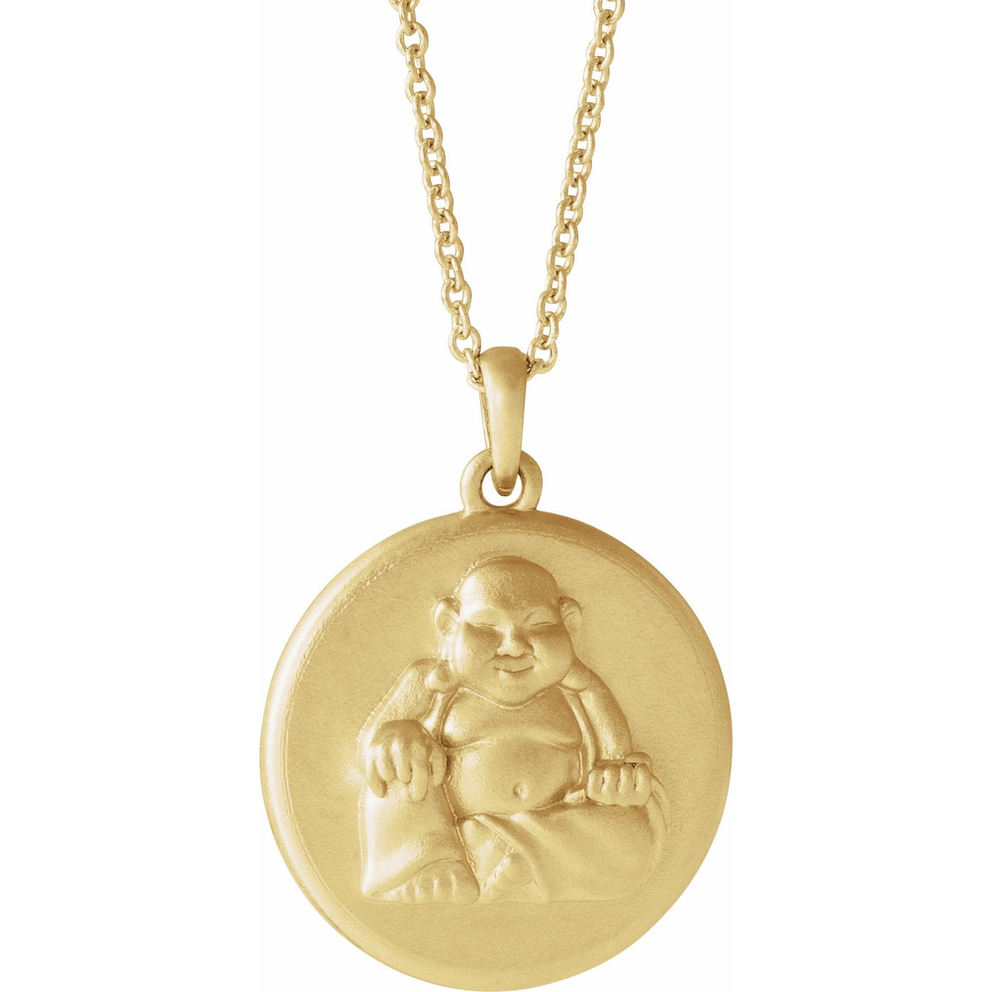 14K Yellow Buddha 16-18 Necklace