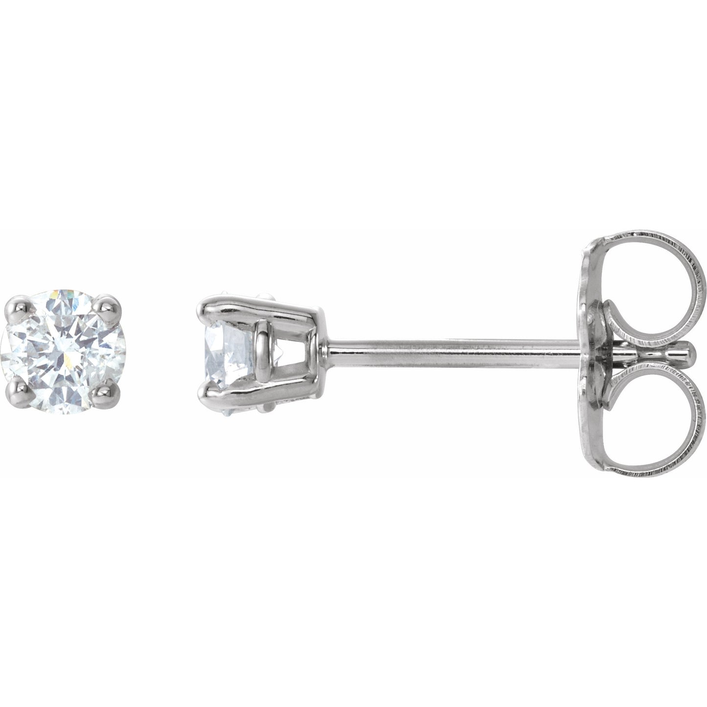 14K White 1/5 CTW Diamond Earrings