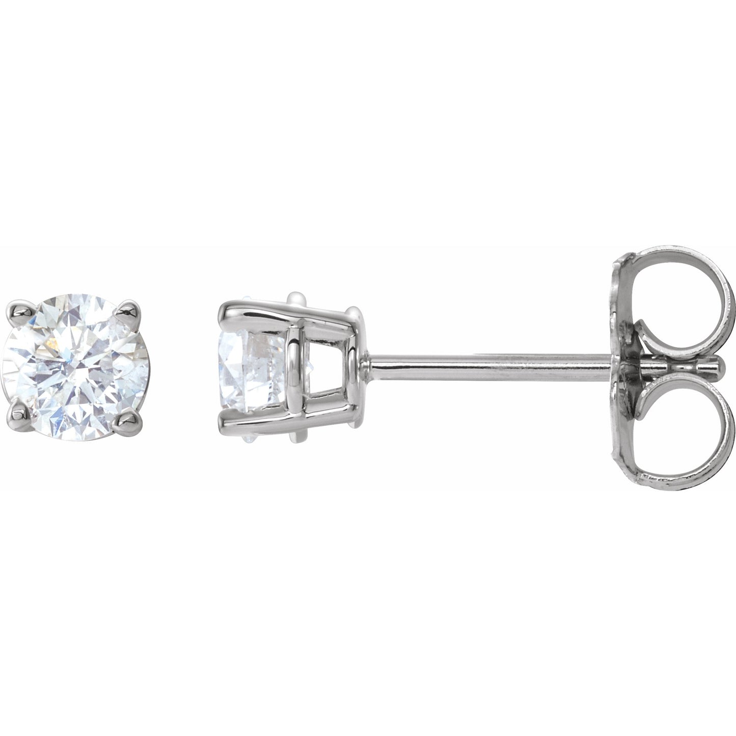 14K White 1/2 CTW Diamond Earrings