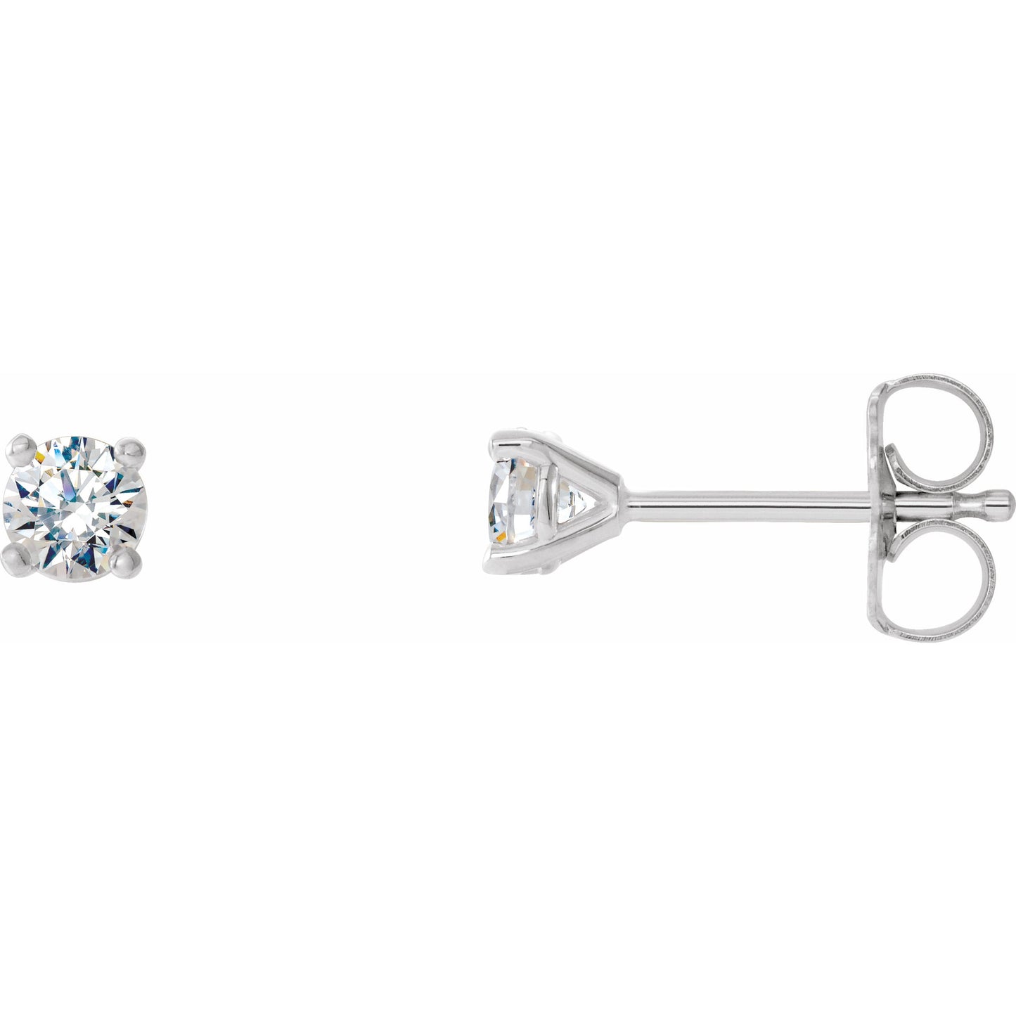 Platinum 1/5 CTW Diamond 4-Prong Cocktail-Style Earrings
