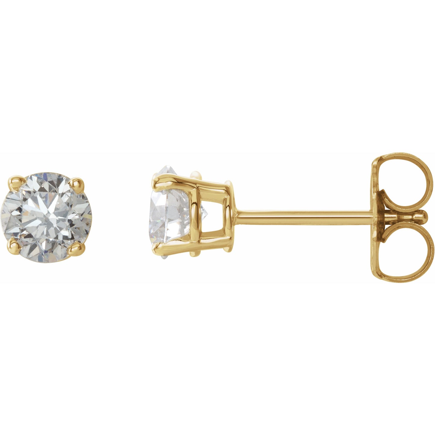 14K Yellow 3/4 CTW Diamond Earrings