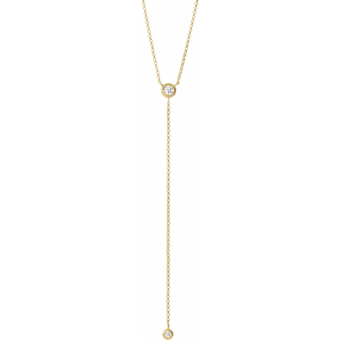14K Yellow 1/5 CTW Diamond Y 15-17 Necklace