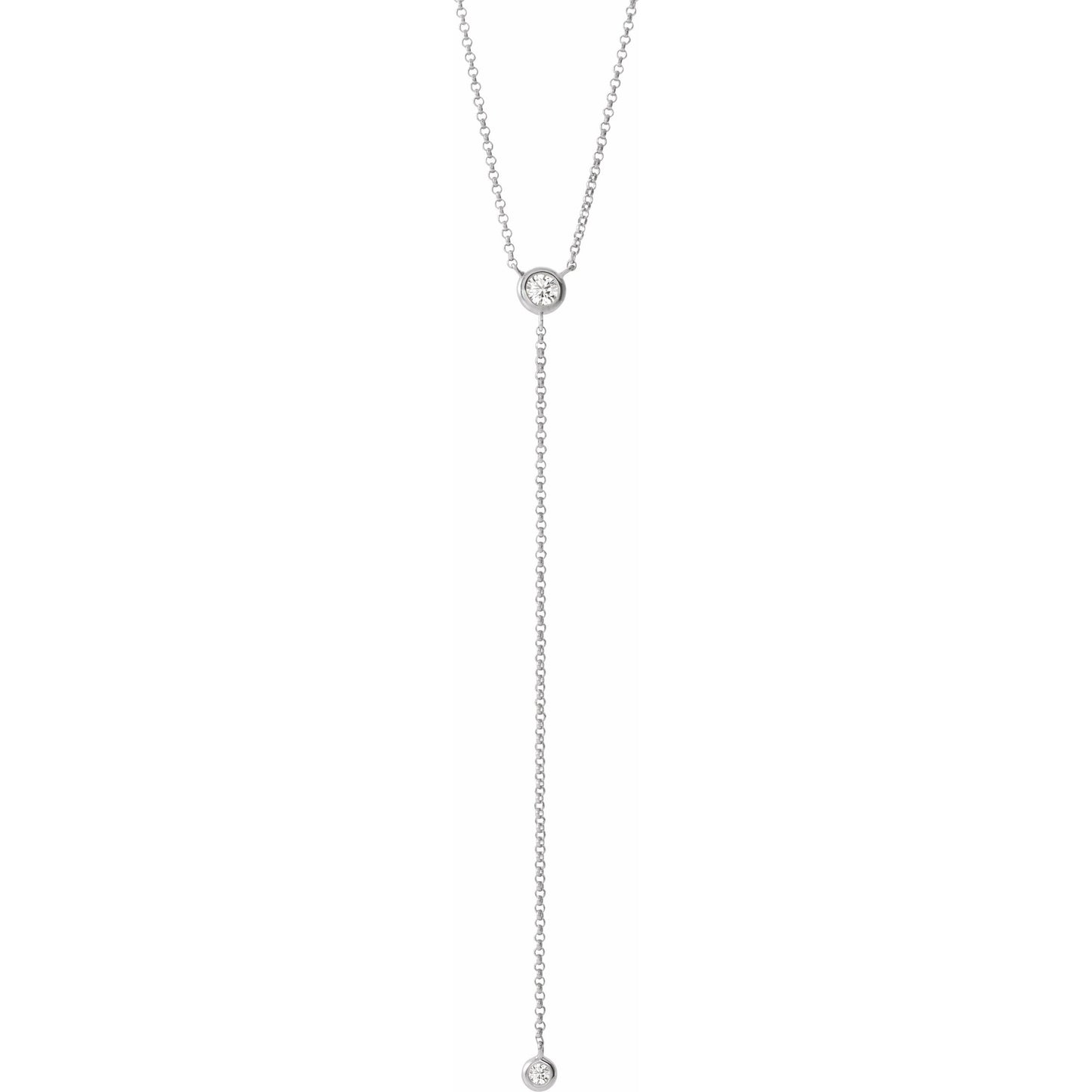 14K White 1/5 CTW Diamond Y 15-17 Necklace