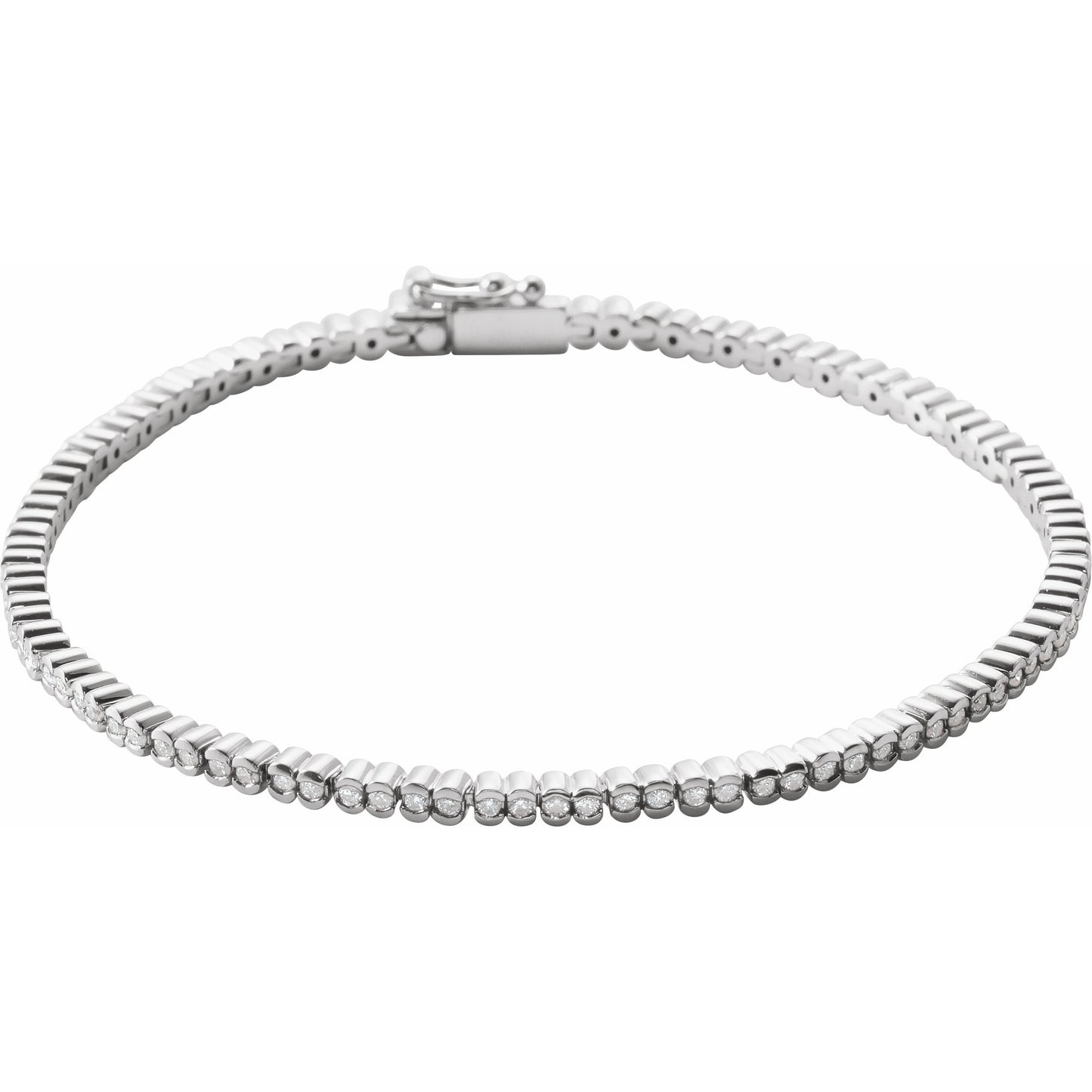 14K White 1 CTW Diamond Line 7 Bracelet