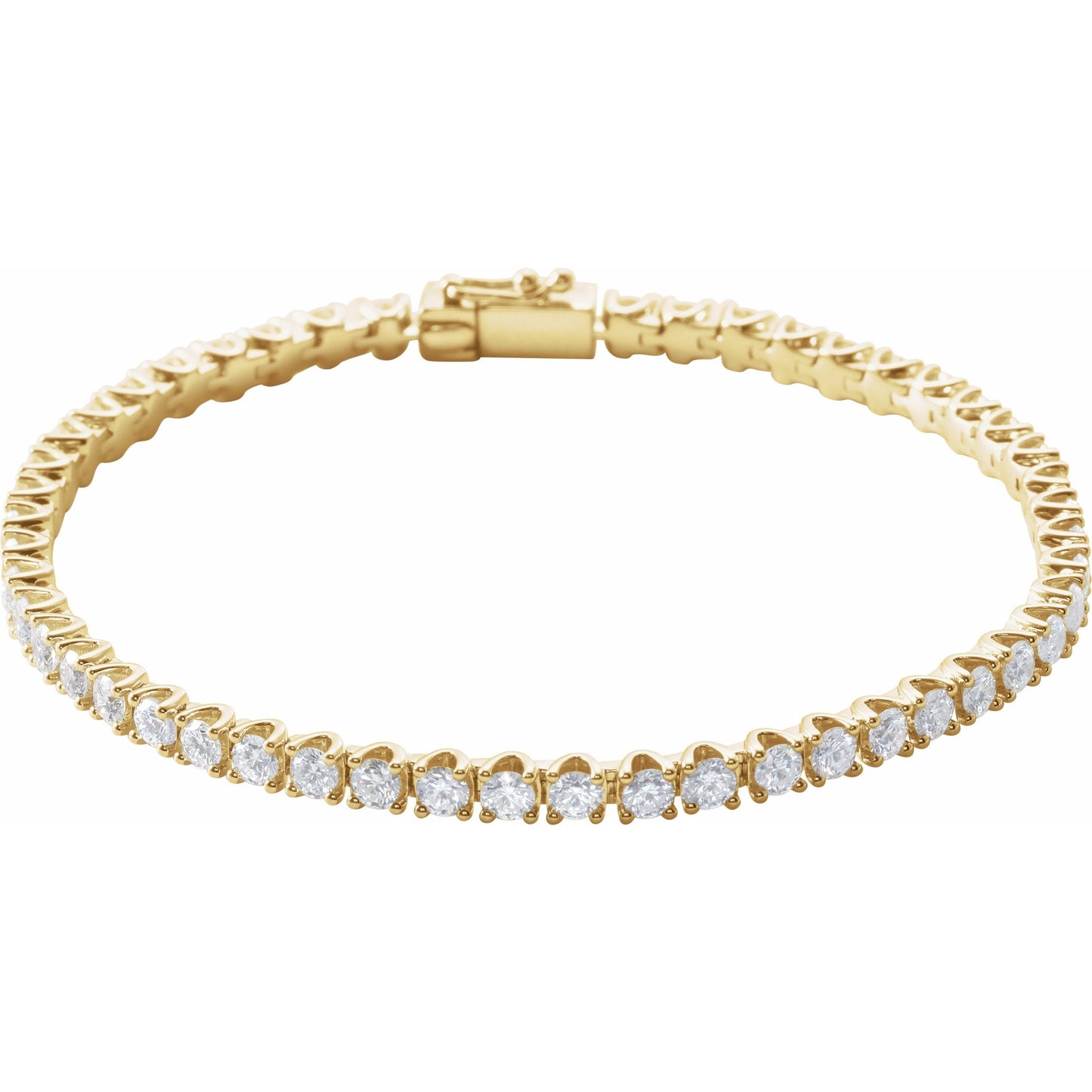 14K Yellow 5 CTW Diamond Line 7 Bracelet
