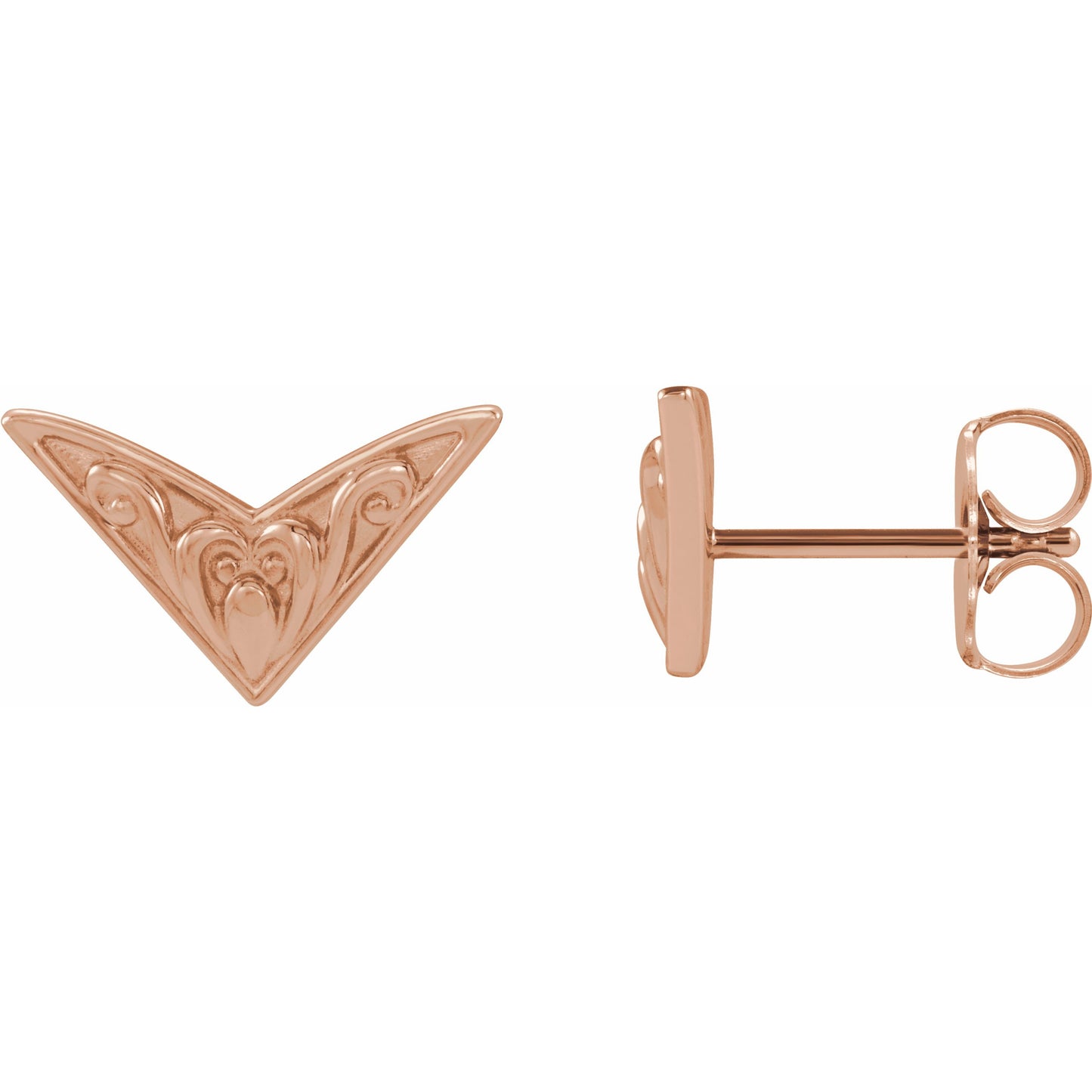 14K Rose Sculptural-Inspired Earrings