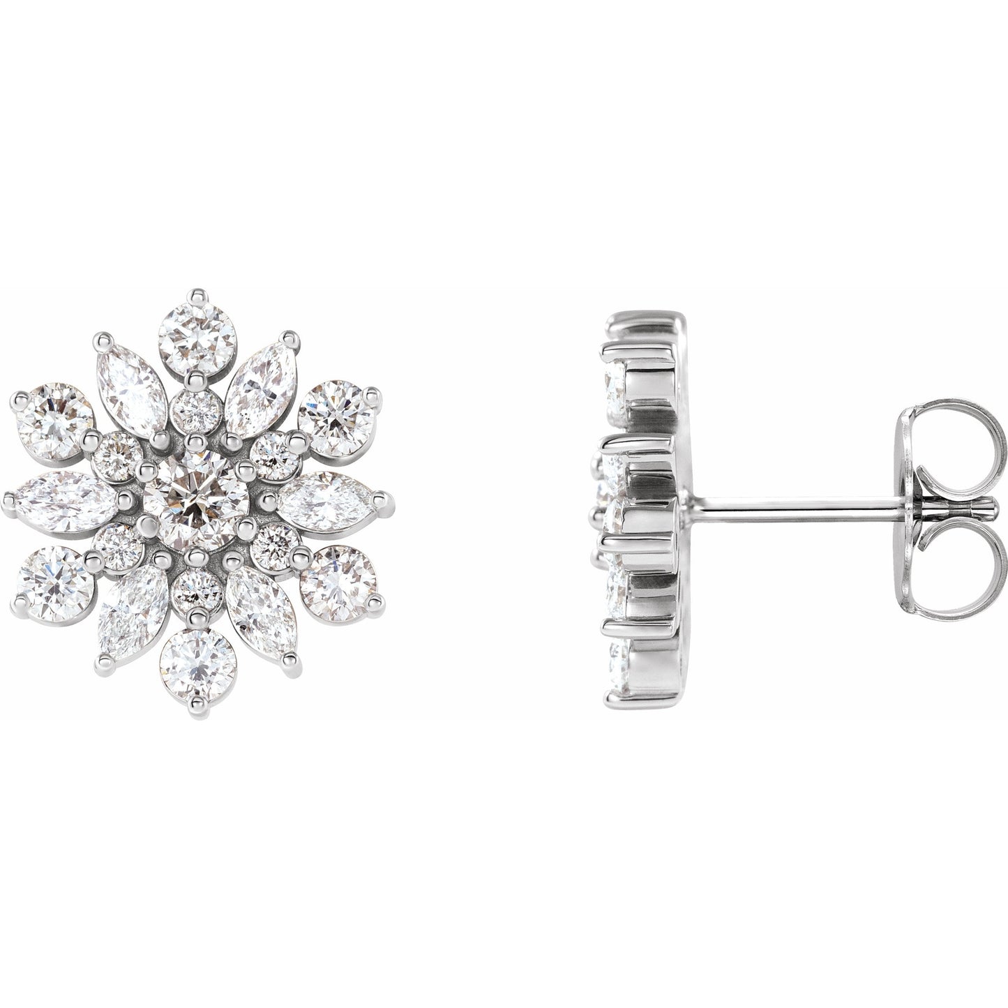 14K White 1 CTW Diamond Earrings