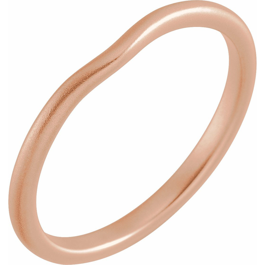 14K Rose Matching Band with Bead Blast Finish