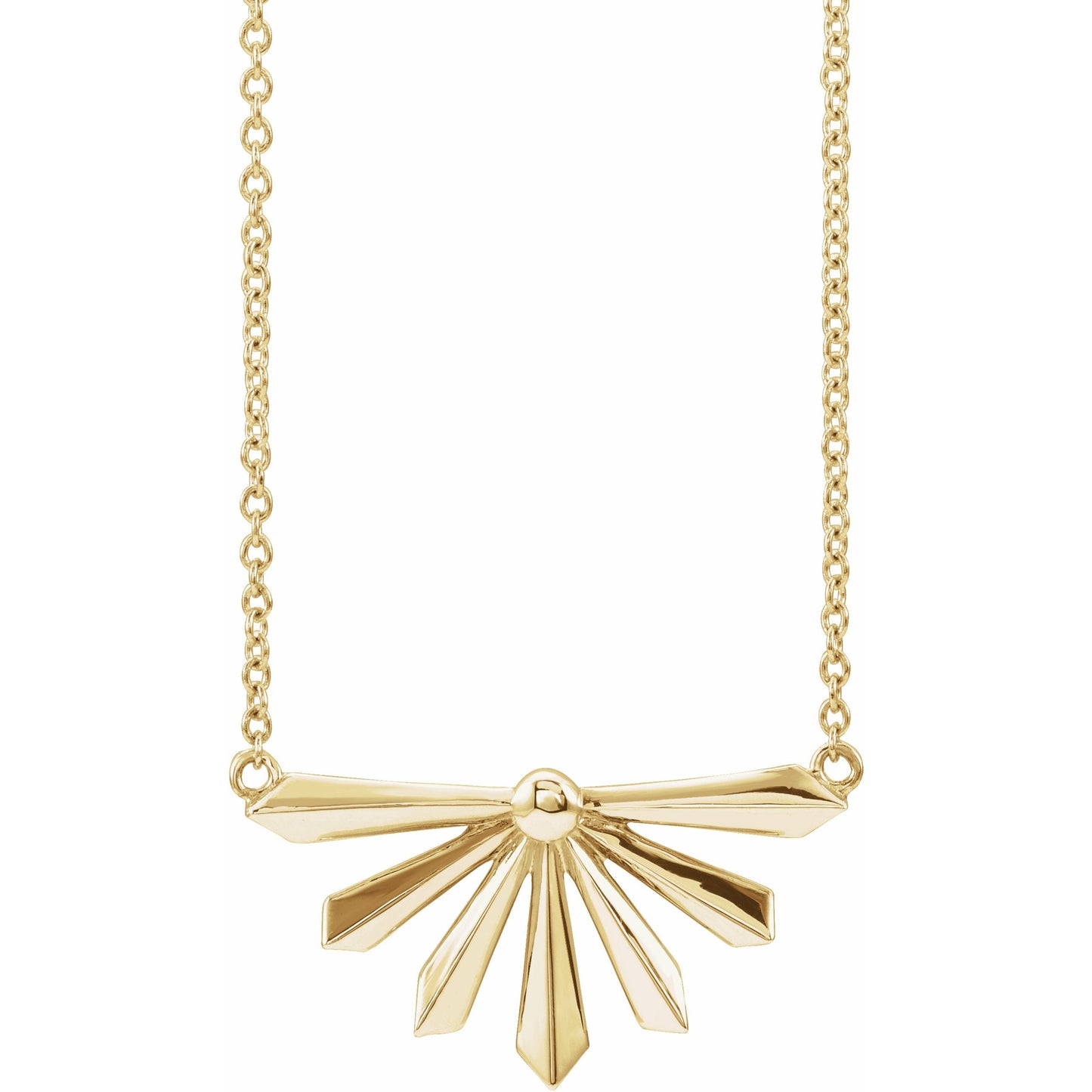 14K Yellow Starburst 16 Necklace