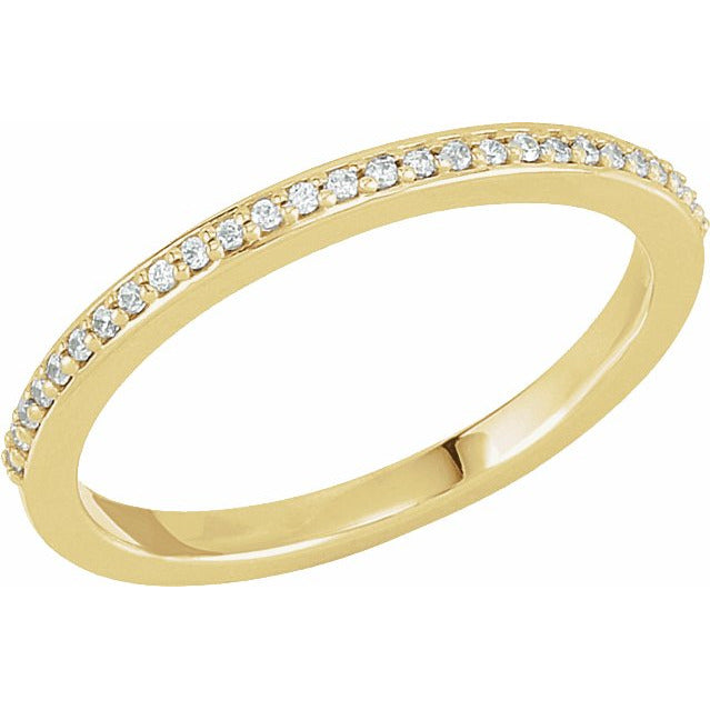 14K Yellow .07 CTW Diamond Band