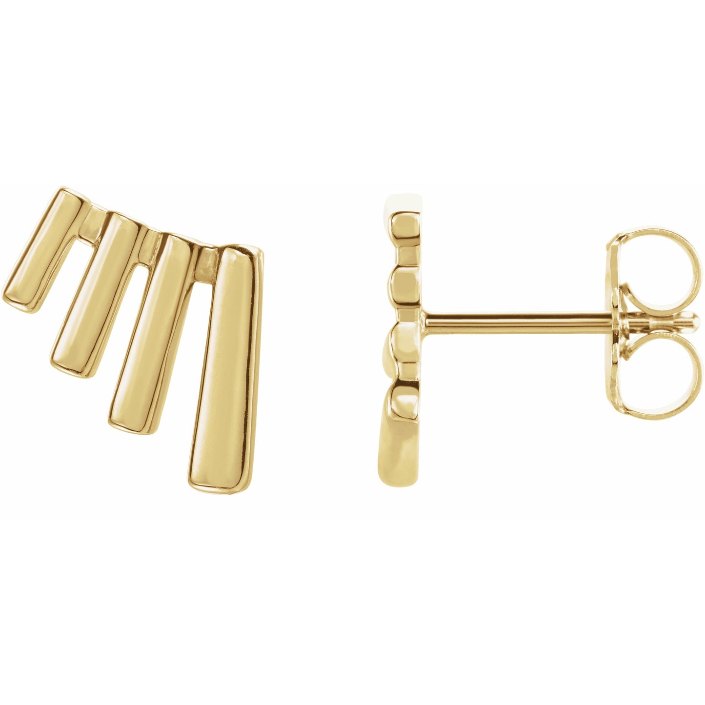 14K Yellow Fan Ear Climbers