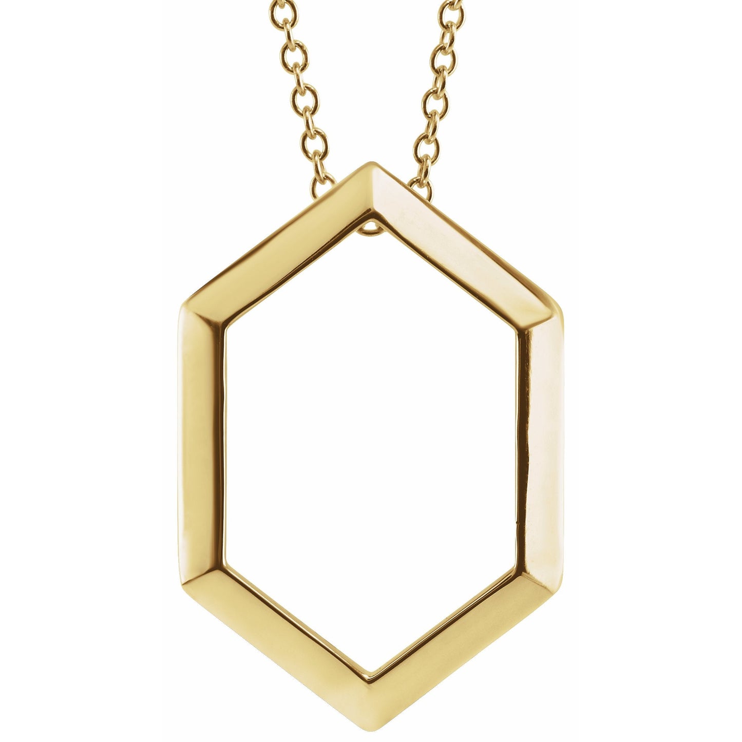 14K Yellow Geometric 16-18 Necklace