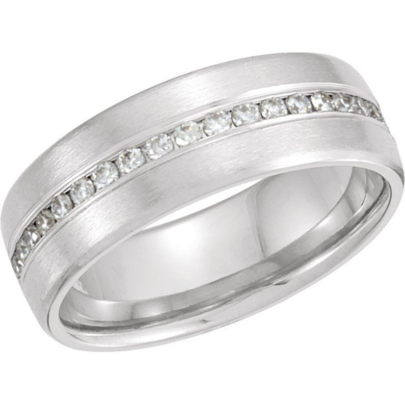 14K White 3/8 CTW Diamond Anniversary Band